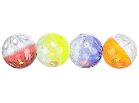 Trixie Piłki plastikowe przezroczyste z grzechotką 4,5cm 4szt. TX-4166
