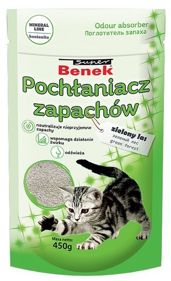 Super Benek Pochłaniacz zapachów zielony las 450g Super Benek Pochłaniacz zapachów zielony las 450g