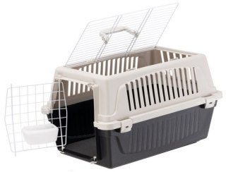 Ferplast Atlas 20 Open - transporter z otwieranym sufitem beżowo-czarny