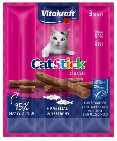 Vitakraft Cat Stick Classic Dorsz i Czarniak 18g