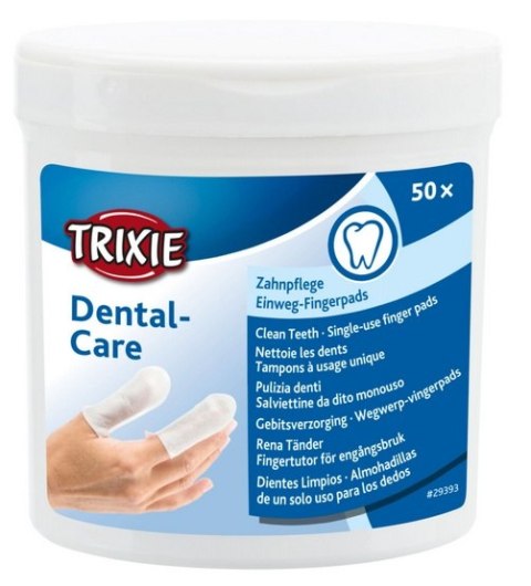 Trixie Dental Care nakładki na palce do higieny zębów 50szt Trixie Dental Care nakładki na palce do higieny zębów 50szt
