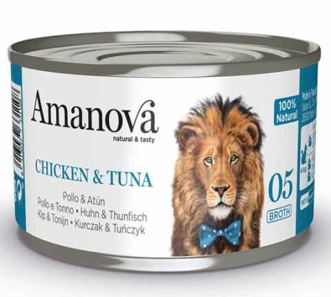 Amanova Cat Chicken & Tuna - kurczak i tuńczyk w bulionie puszka 70g Amanova Cat Chicken & Tuna - kurczak i tuńczyk w bulionie puszka 70g