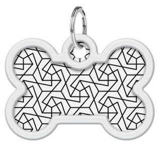 Collar WauDog Smart ID Zawieszka z QR-paszportem kość 4x3cm geometria Collar