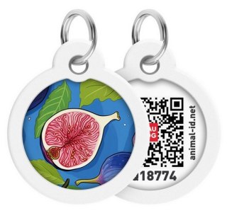 Collar WauDog Smart ID Zawieszka z QR-paszportem okrągła 3cm figa Collar