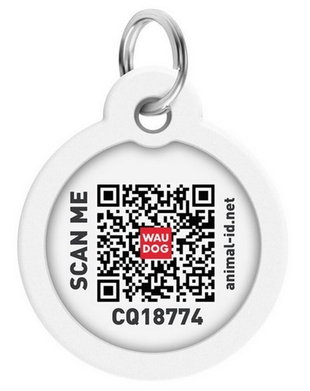 Collar WauDog Smart ID Zawieszka z QR-paszportem okrągła 3cm superman bohater Collar Collar WauDog Smart ID Zawieszka z QR-paszportem okrągła 3cm superman bohater Collar