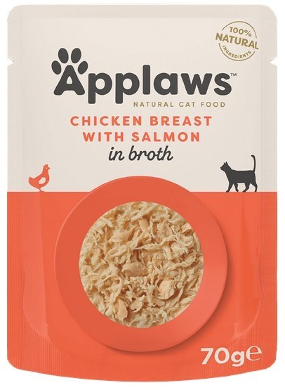 Applaws saszetka dla kota Kurczak z Łososiem w rosole 70g Applaws